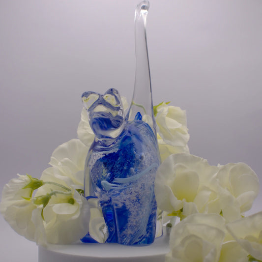 Glass Cat Figurine