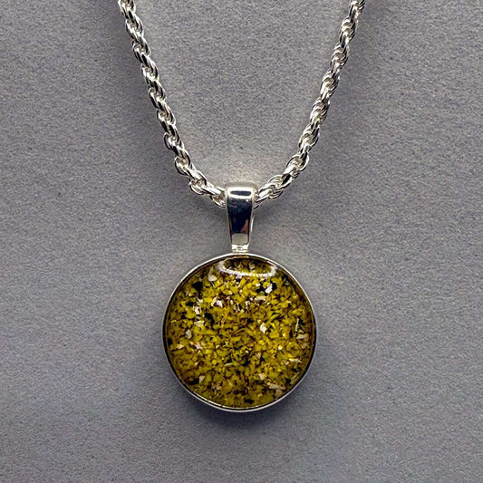 Ashes Round Pendant in Canary Yellow