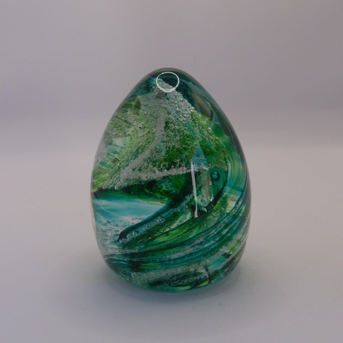 Ashes to Glass Oval Paperweight