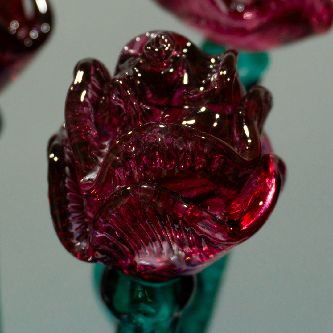 Glass Valentine's Day Roses