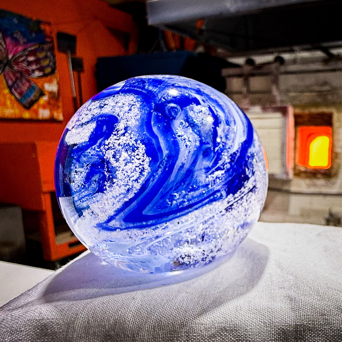 Mini Ashes to Glass Round Paperweight