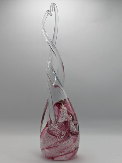 Ashes to Glass Heart Sculpture