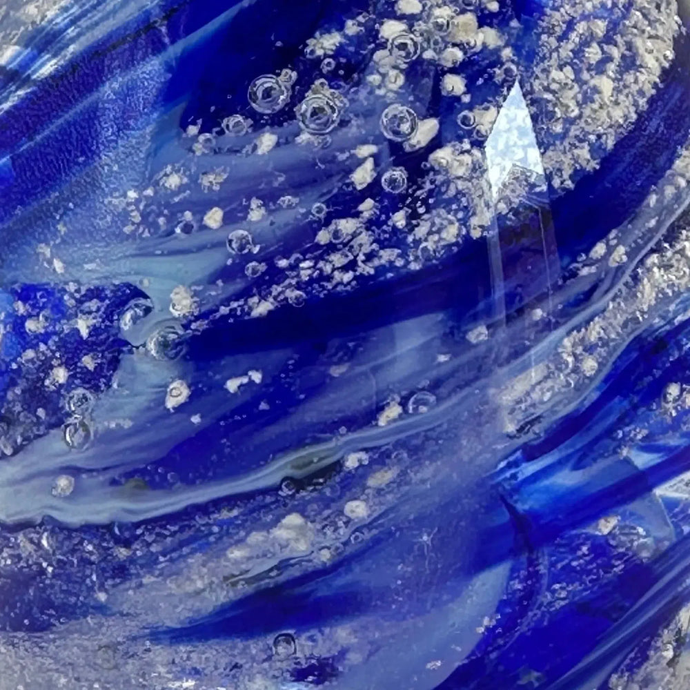 royal blue and baby blue colourway for ashes to glass memorials