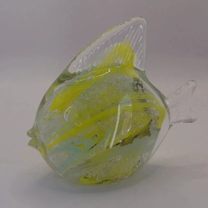 Ashes to Glass Fish-Cremation Ashes Glass-Stuart Wiltshire Glass Outlet-Spring Green with Ashes-Stuart Wiltshire Glass Ltd