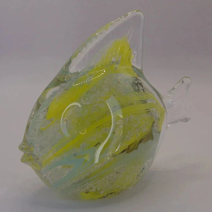 Ashes to Glass Fish-Cremation Ashes Glass-Stuart Wiltshire Glass Outlet-Spring Green with Ashes-Stuart Wiltshire Glass Ltd