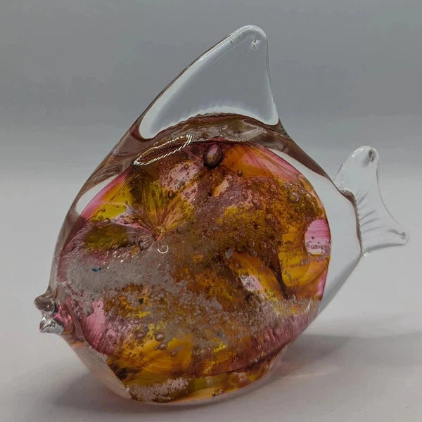 Ashes into glass fish