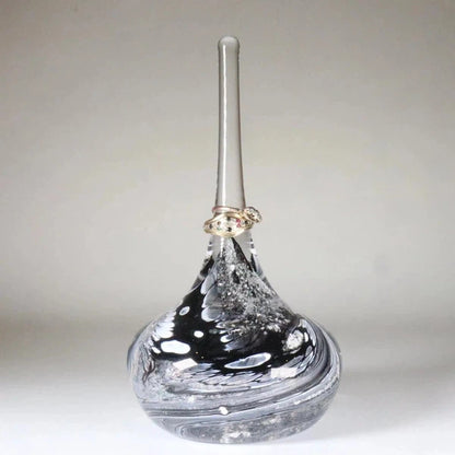 Ashes to Glass Ring Stand-Cremation Ashes Glass-Stuart Wiltshire Glass Outlet-Marbled with Ashes-Stuart Wiltshire Glass Ltd