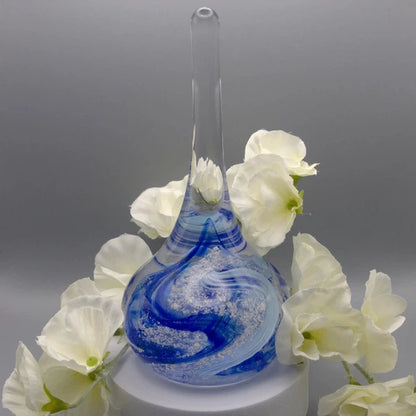 Ashes to Glass Ring Stand-Cremation Ashes Glass-Stuart Wiltshire Glass Outlet-Marbled with Ashes-Stuart Wiltshire Glass Ltd