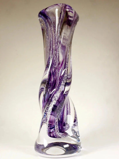 Ashes to glass vortex vase