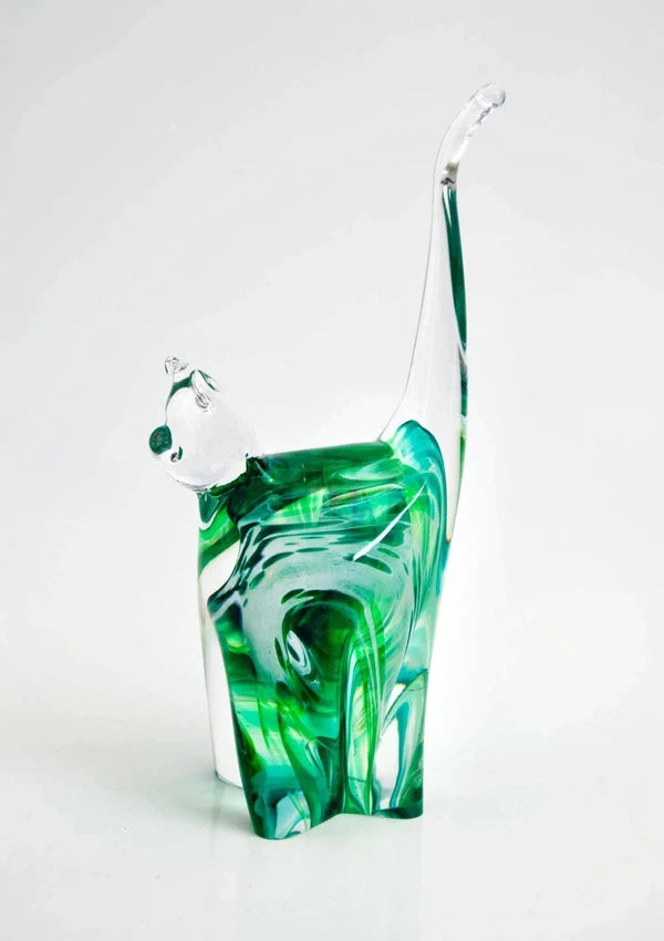 Glass Cat sculpture