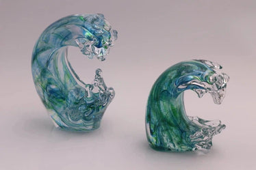 Glass wave sculpture