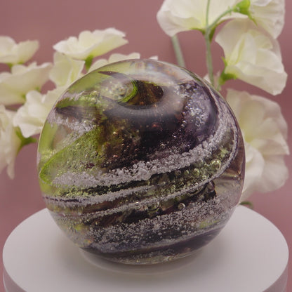 Ashes to Glass Round Paperweight