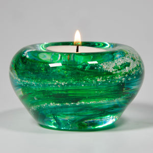 Marbled Glass Heart Candle